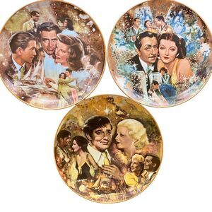 1978 Golden Age of Cinema  SIGNED L WHITTAKER  3 of 6 Collectible Plates 9"